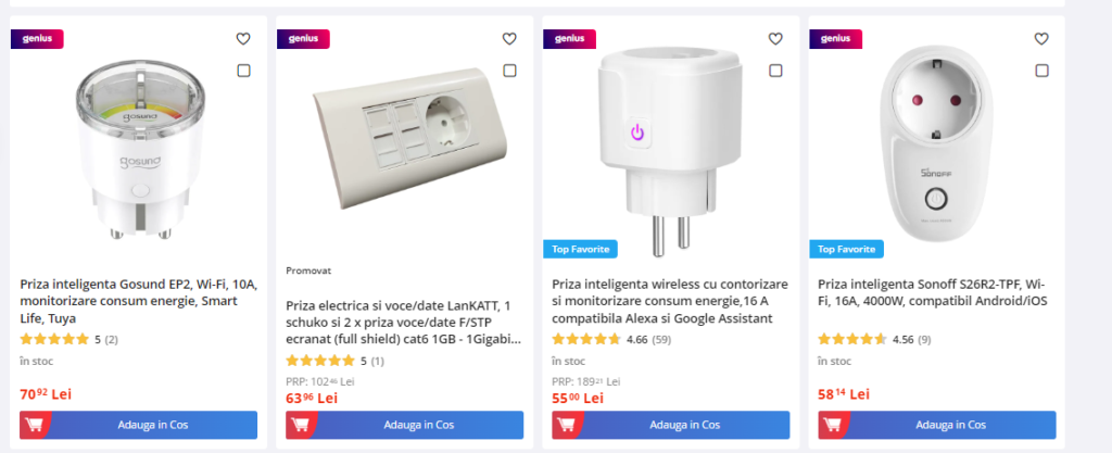 Prizele smart costă aproximativ 55 lei/bucata